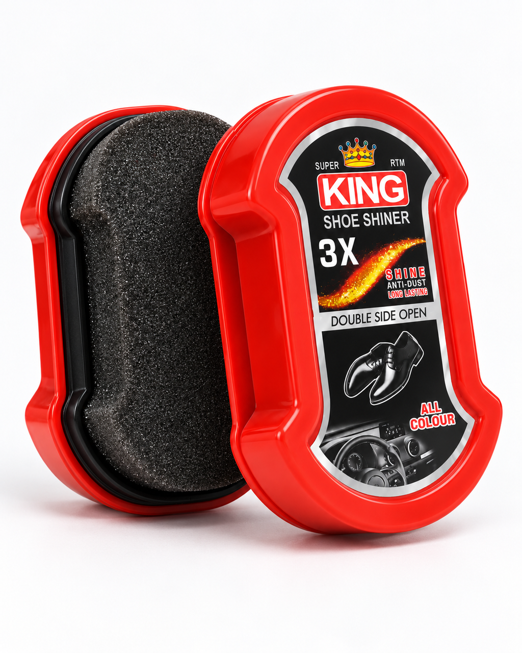Red King Double-Sided Shoe Shiner – Instant Shoe Shine Sponge