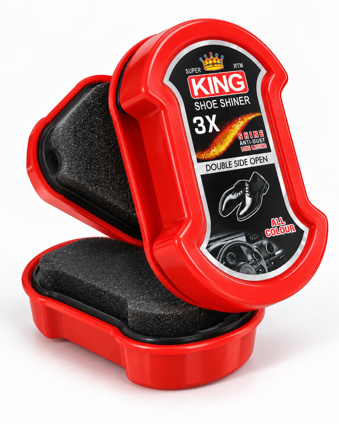 Red King Double-Sided Shoe Shiner – Instant Shoe Shine Sponge
