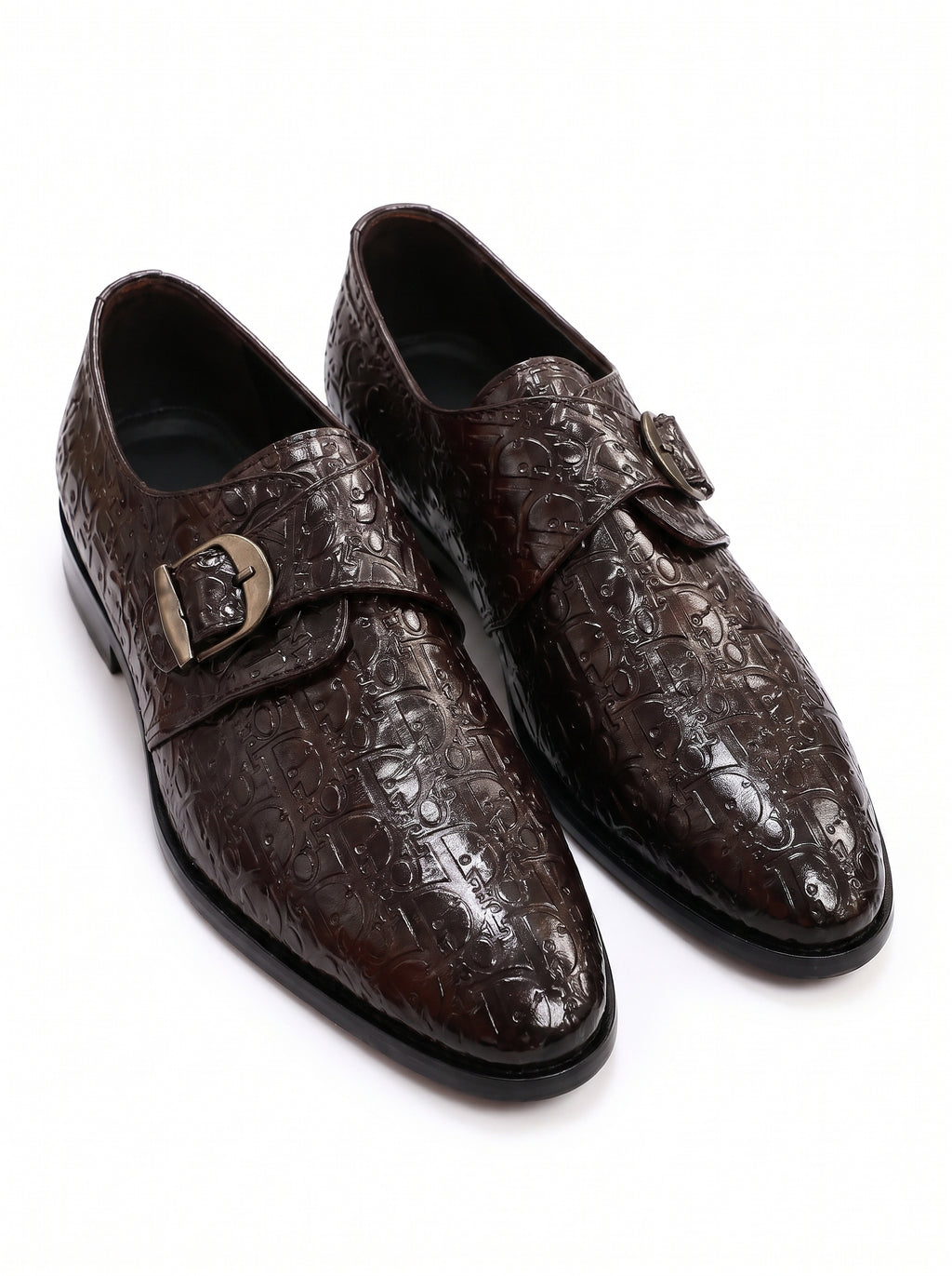 Premium Single Monk Strap Shoes – Genuine Leather (Formal Wear)