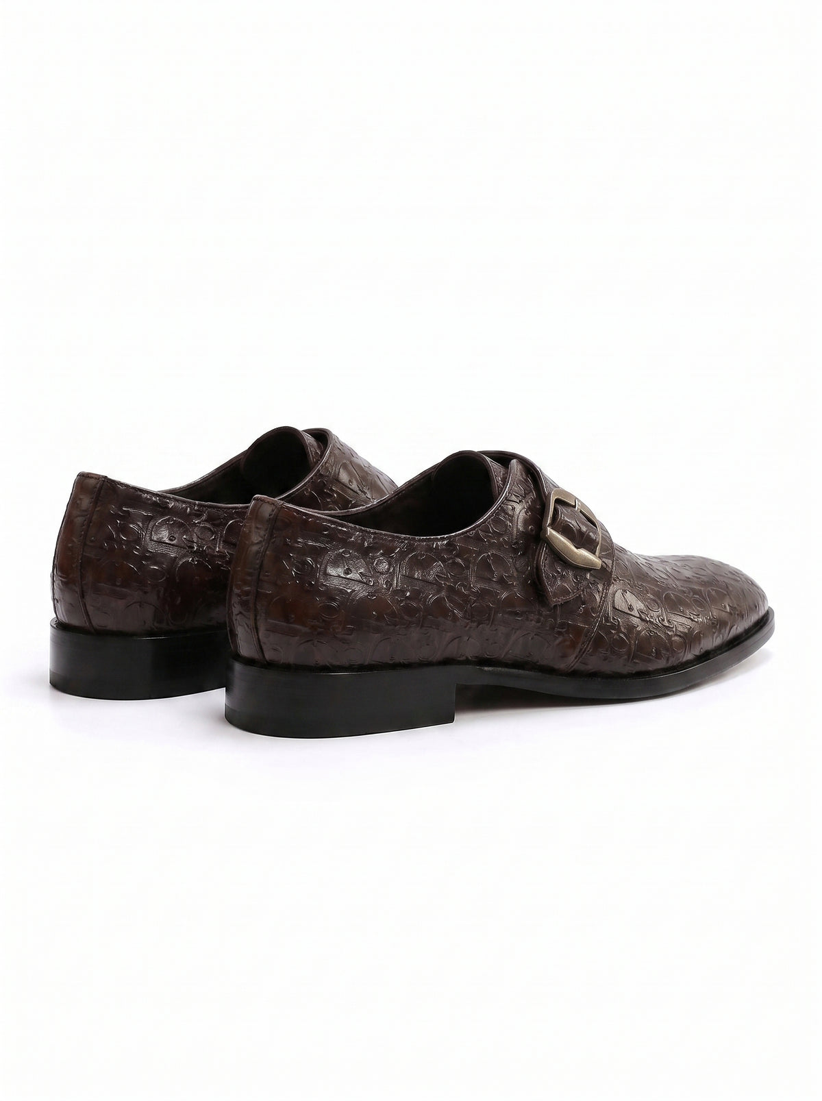 Premium Single Monk Strap Shoes – Genuine Leather (Formal Wear)