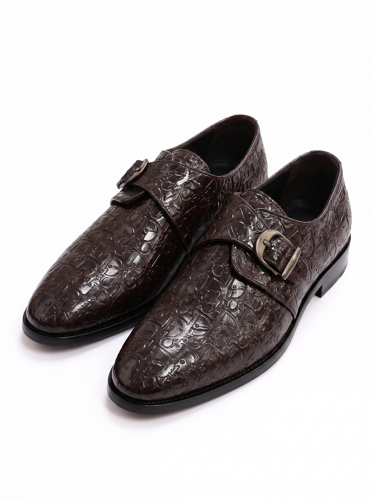 Premium Single Monk Strap Shoes – Genuine Leather (Formal Wear)