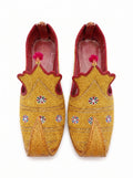 Taj Khussa Tilla Fancy Leather (Customized)– Gold & Silver Embroidery (Premium Handmade)