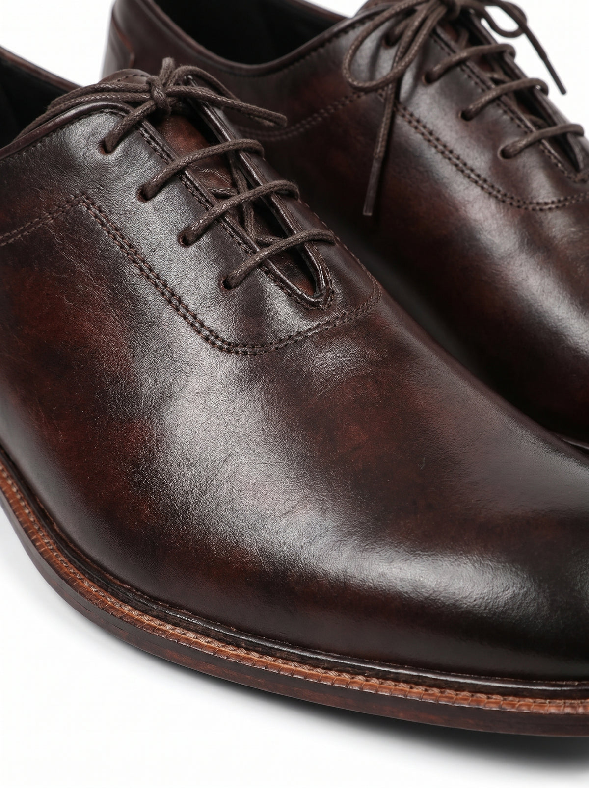 Handmade Dark Brown Wholecut Oxford Shoes – Premium Genuine Leather Formal Dress Shoes