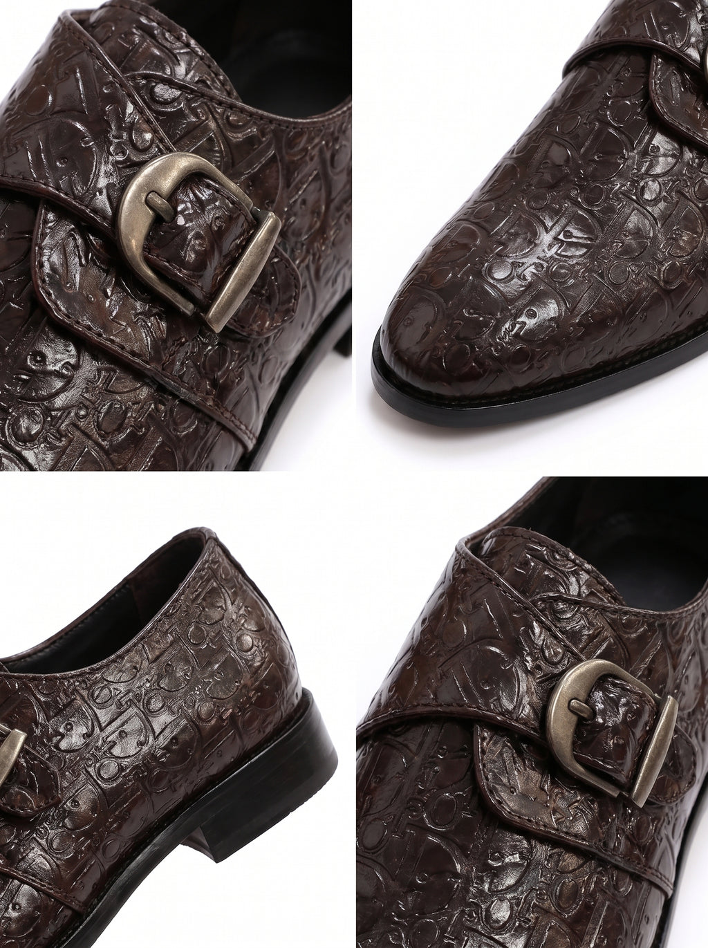 Premium Single Monk Strap Shoes – Genuine Leather (Formal Wear)