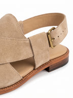Premium White Suede Peshawari Chappal – Handcrafted Casual Slip-On Shoes for Men