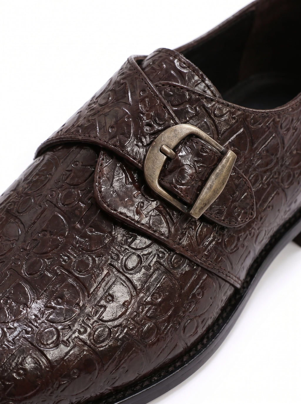 Premium Single Monk Strap Shoes – Genuine Leather (Formal Wear)