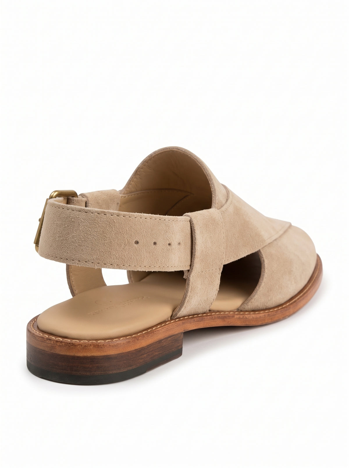 Premium White Suede Peshawari Chappal – Handcrafted Casual Slip-On Shoes for Men