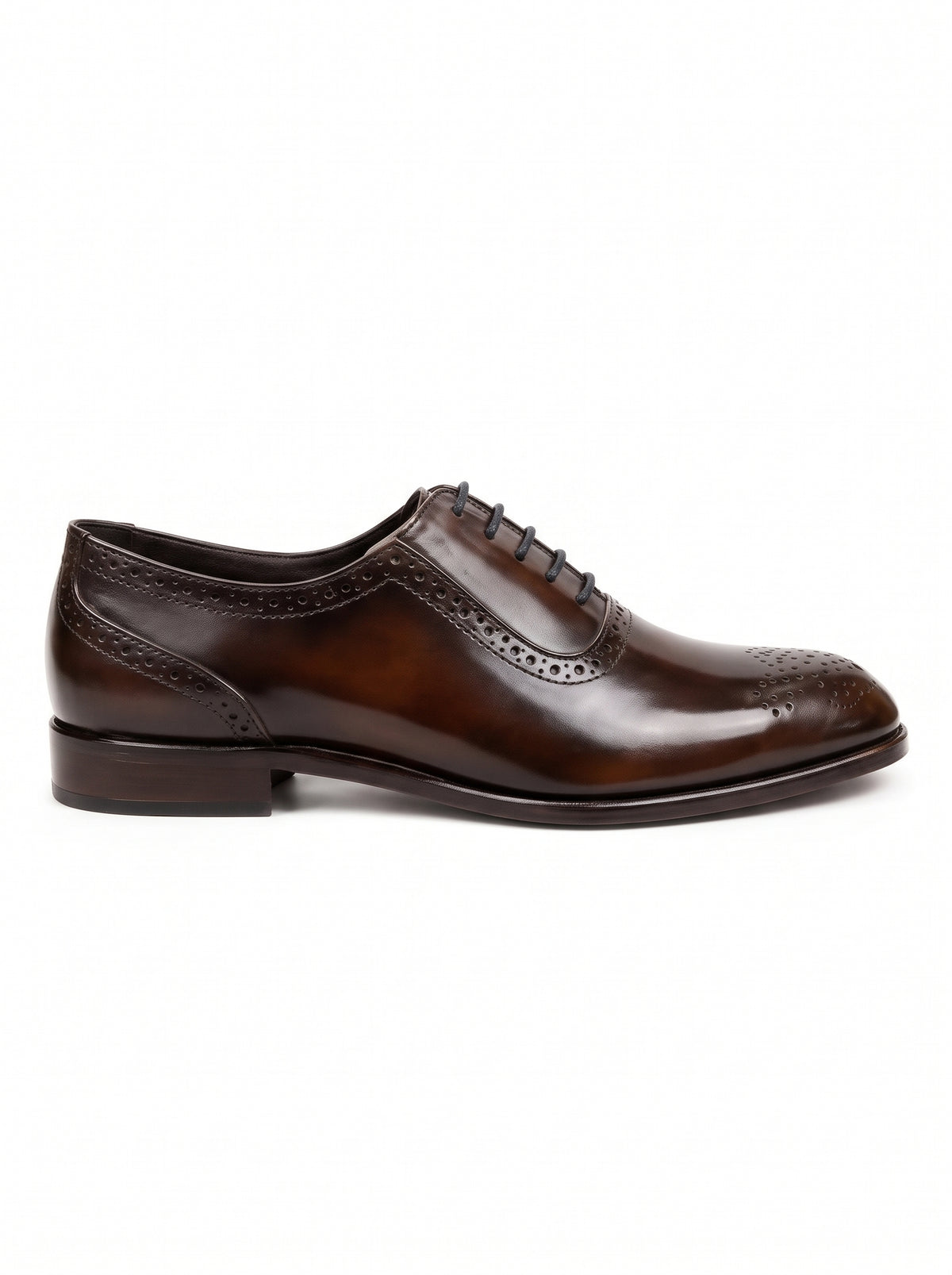 Premium Dark Brown Leather Brogue Oxford Shoes for Men – Handmade Genuine Leather | TLS