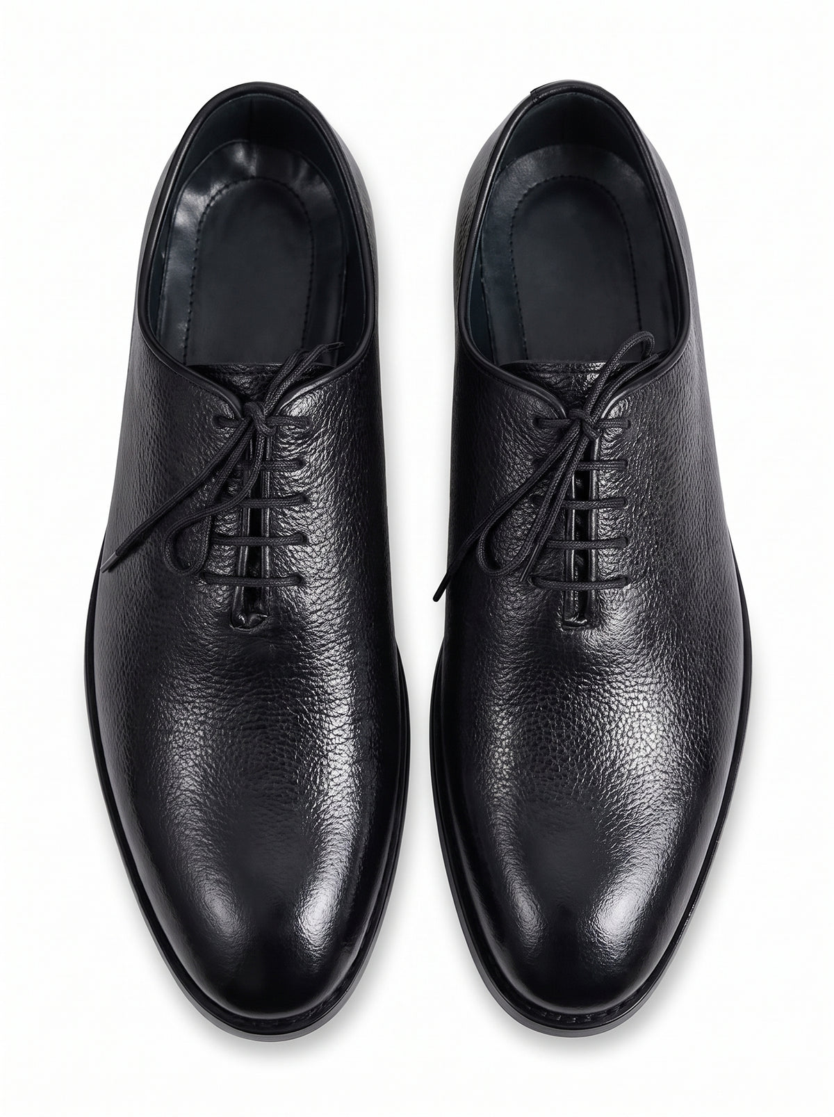 Premium Plain Toe Oxford Shoes – 100% Genuine Full Grain Leather (Leather Sole)