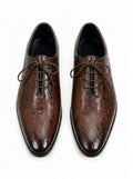 Premium Plain Toe Oxford Shoes – 100% Genuine Full Grain Leather (Leather Sole)