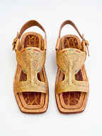 Peshawari Tilla Karhai Chappal – Gold & Silver Embroidery (Premium Handmade)