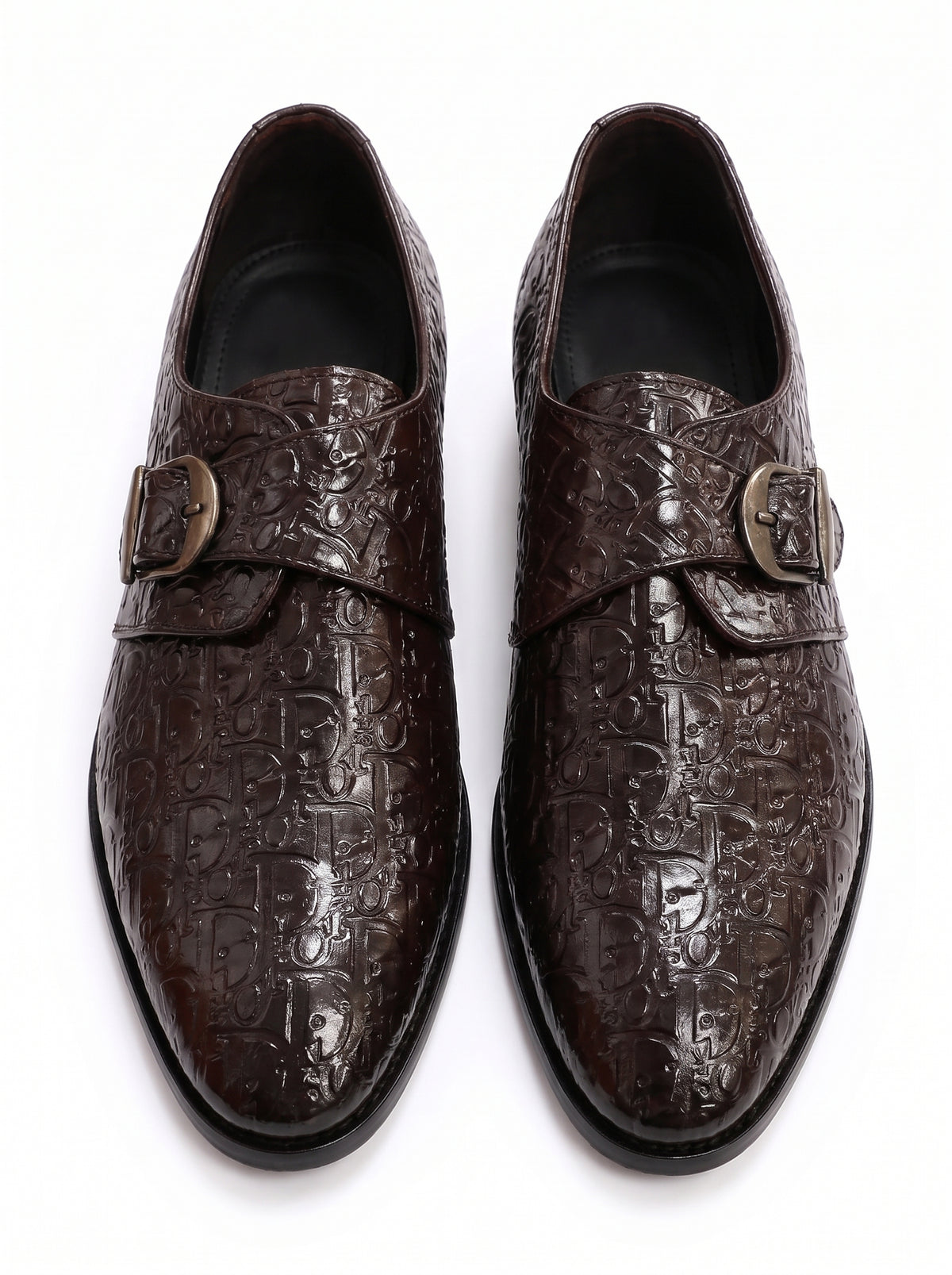 Premium Single Monk Strap Shoes – Genuine Leather (Formal Wear)