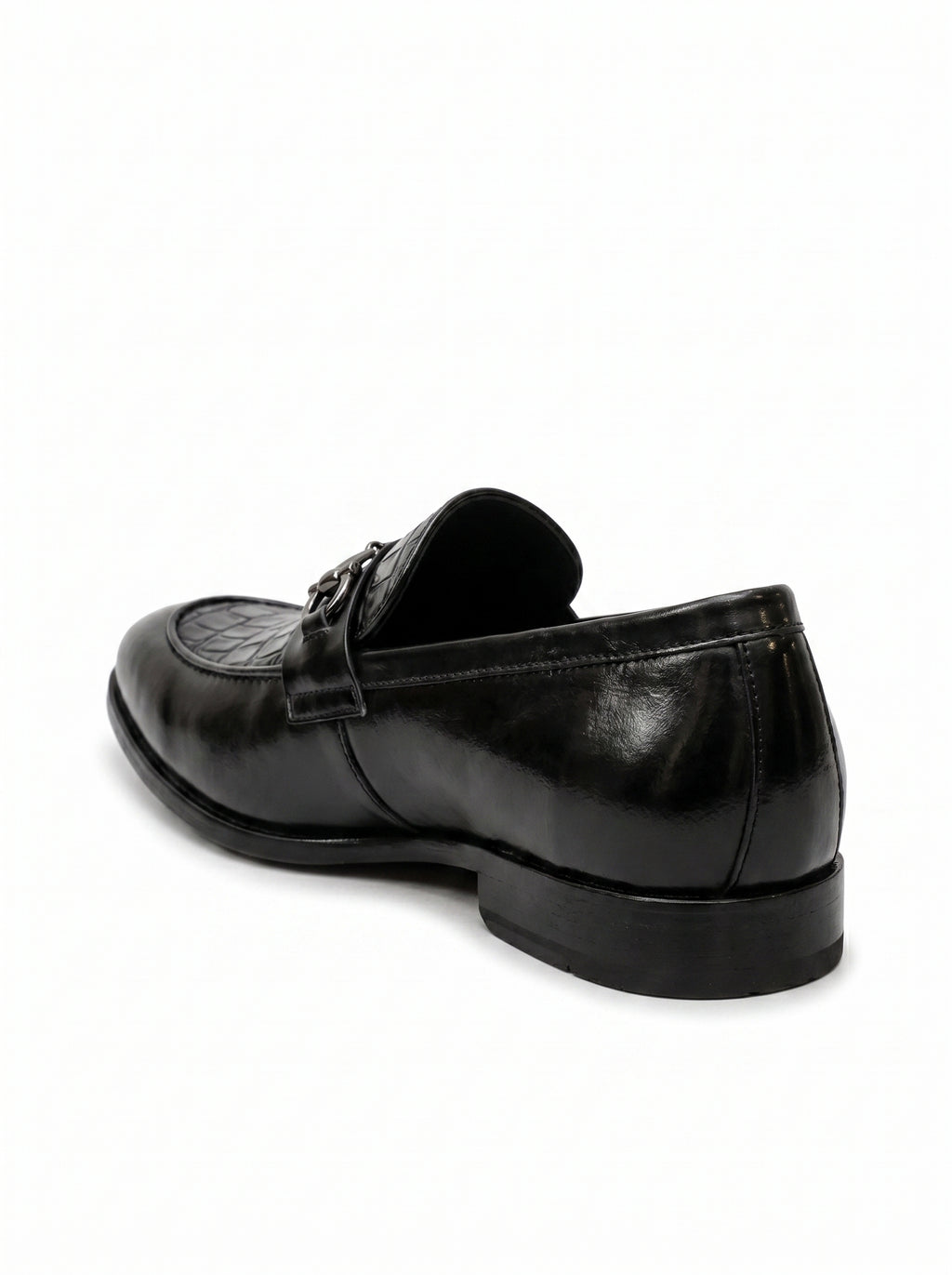 Luxury Croc-Embossed Buckle Leather Loafers – Handcrafted Premium Slip-On Shoes for Men