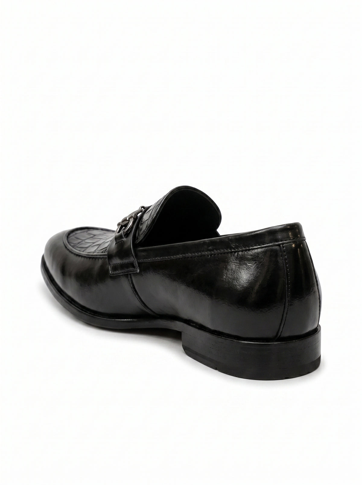 Luxury Croc-Embossed Buckle Leather Loafers – Handcrafted Premium Slip-On Shoes for Men