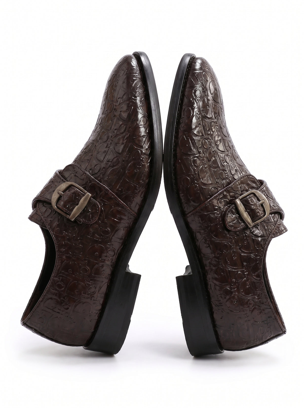 Premium Single Monk Strap Shoes – Genuine Leather (Formal Wear)