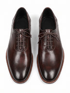Handmade Dark Brown Wholecut Oxford Shoes – Premium Genuine Leather Formal Dress Shoes