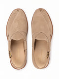 Premium White Suede Peshawari Chappal – Handcrafted Casual Slip-On Shoes for Men