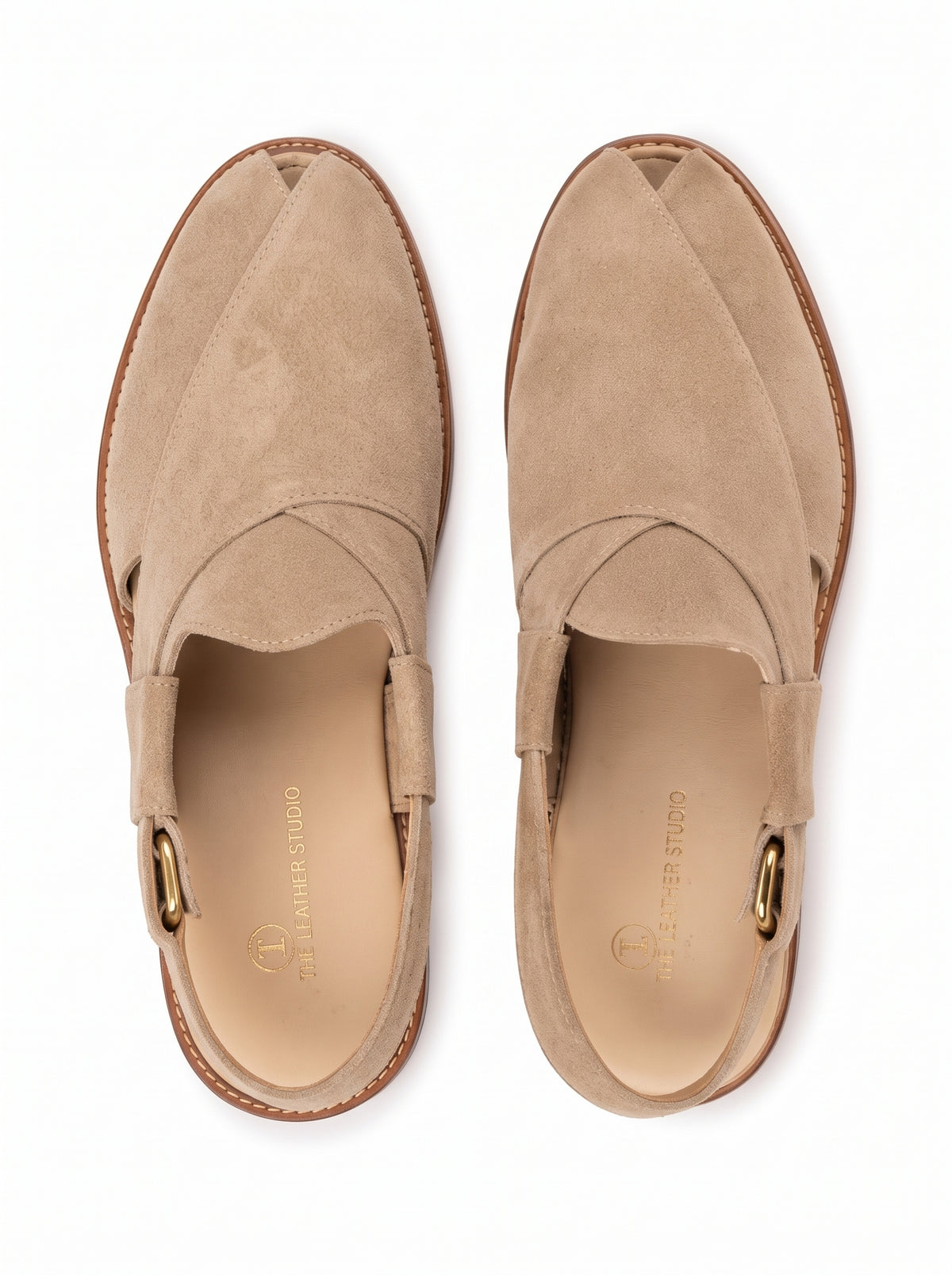 Premium White Suede Peshawari Chappal – Handcrafted Casual Slip-On Shoes for Men