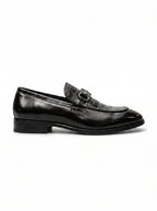 Luxury Croc-Embossed Buckle Leather Loafers – Handcrafted Premium Slip-On Shoes for Men
