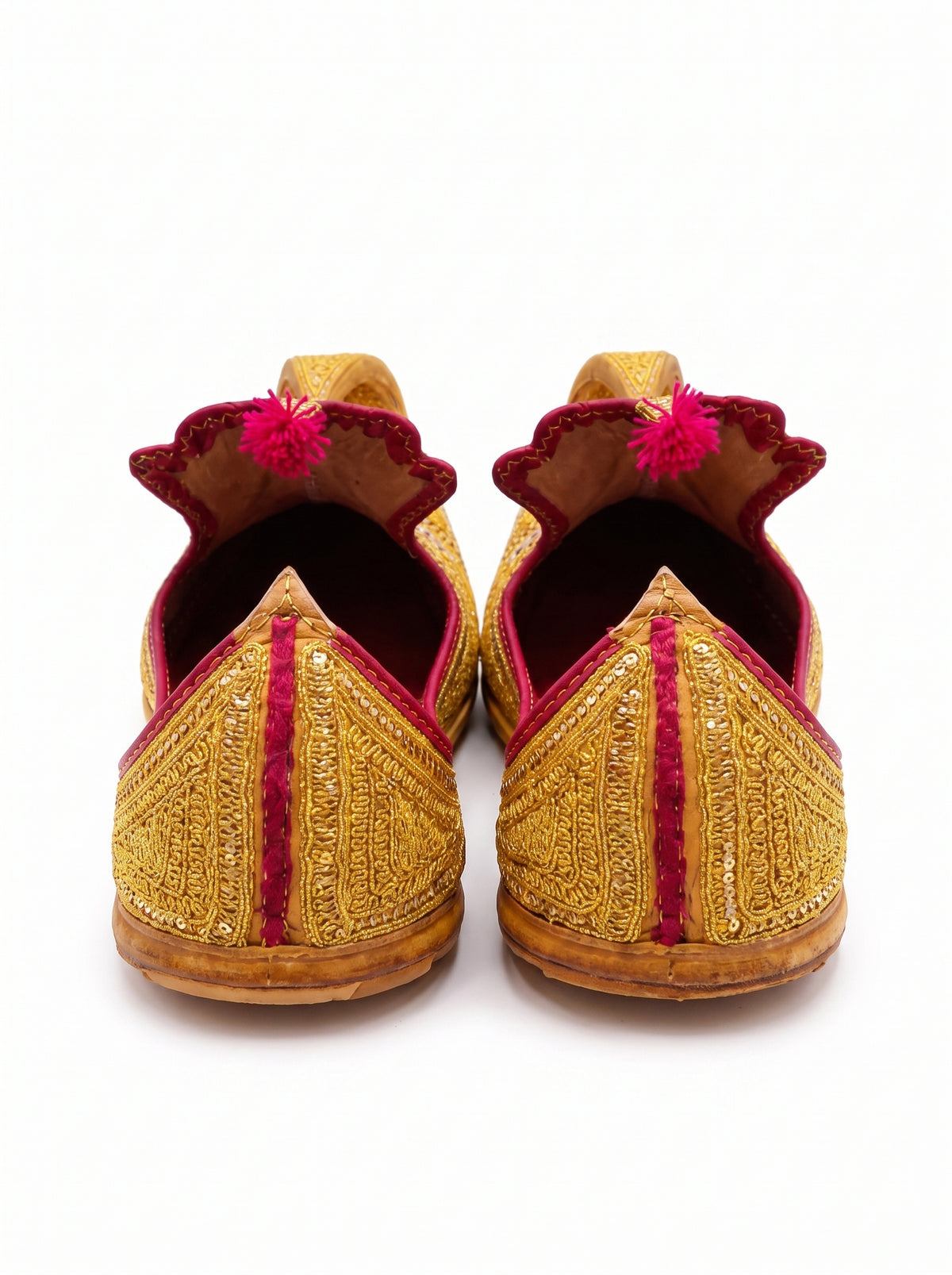 Taj Khussa Tilla Fancy Leather (Customized)– Gold & Silver Embroidery (Premium Handmade)