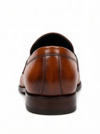 Handcrafted Tan Tassel Leather Loafers – Premium Formal Slip-On Shoes for Men