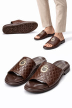 Premium Leather Slippers – Soft Cushion Comfort (Daily Wear)