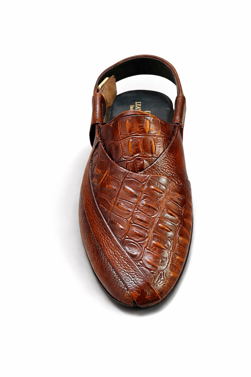 Premium Handmade Urban Peshawari Crocodile Chappal – 100% Genuine Leather