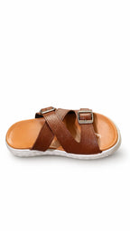 Premium Leather Slippers – Soft Cushion Comfort (Daily Wear)