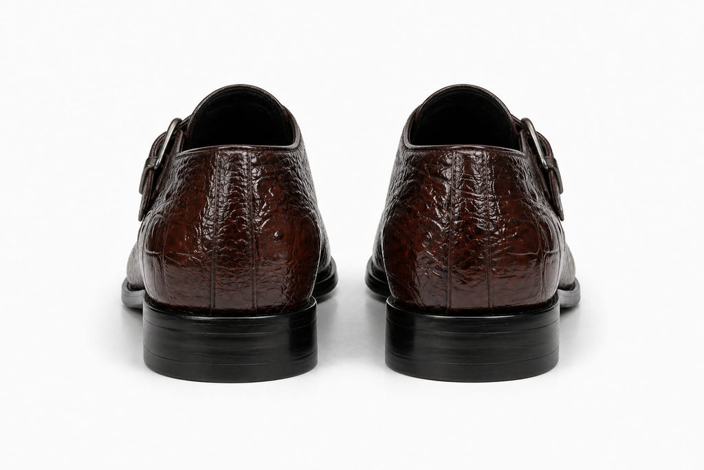 Premium Single Monk Strap Shoes – Genuine Leather (Formal Wear)