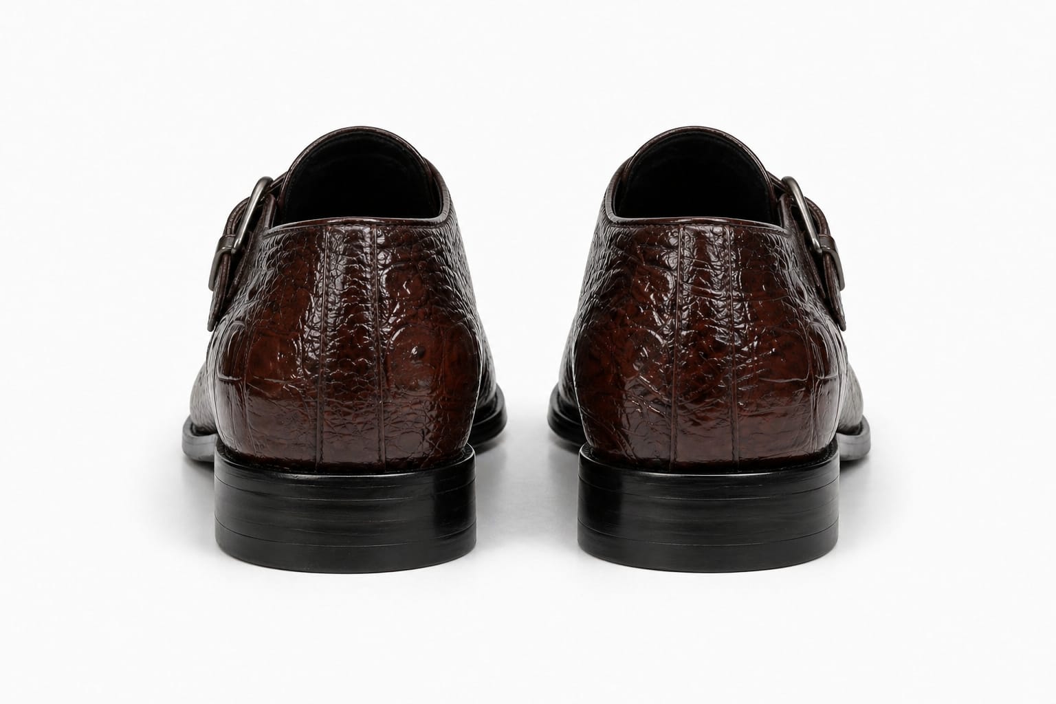 Premium Single Monk Strap Shoes – Genuine Leather (Formal Wear)
