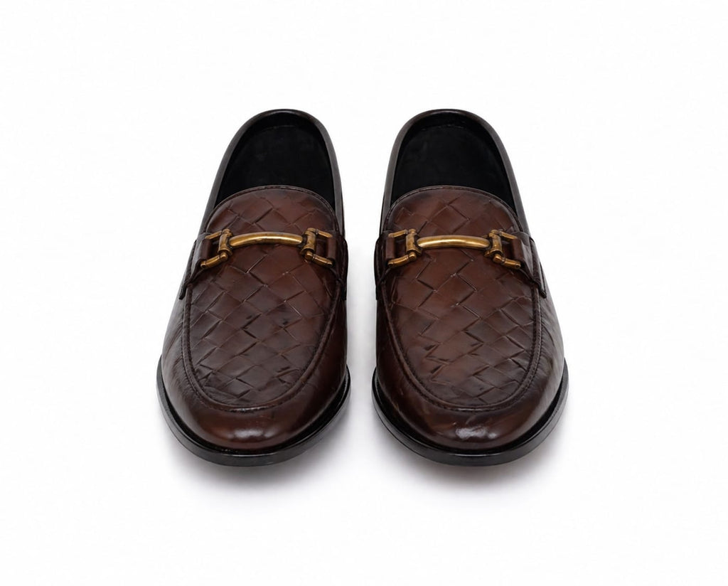 Premium Handwoven Leather Loafers – Tassel Design Slip-On (Comfort Fit)