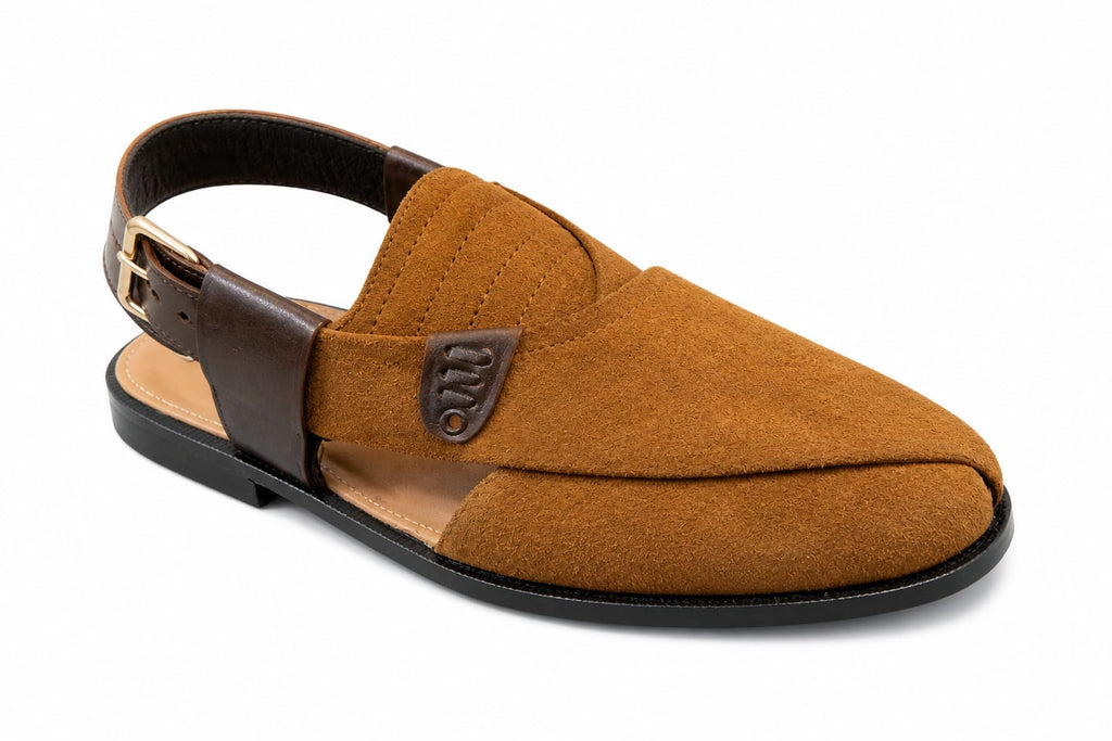 Premium Suede Leather Peshawari Chappal – Handmade Comfort Fit