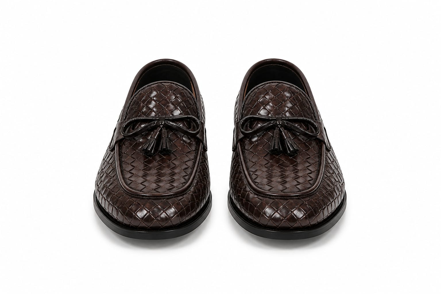 Premium Handwoven Leather Loafers – Tassel Design Slip-On (Comfort Fit)