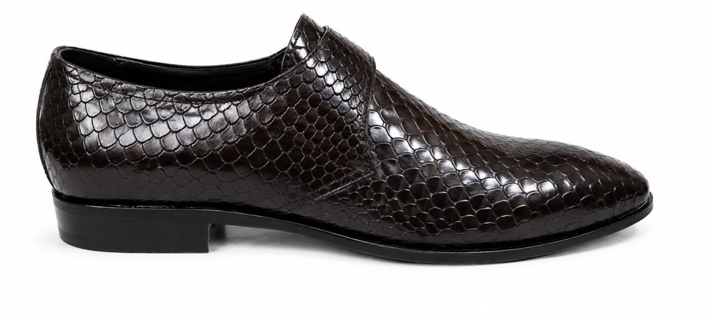 Midnight Python Leather  Monk Strap Shoes – Genuine Leather (Formal Wear)