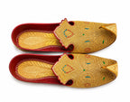 Taj Khussa Tilla Fancy Leather (Customized)– Gold & Silver Embroidery (Premium Handmade)