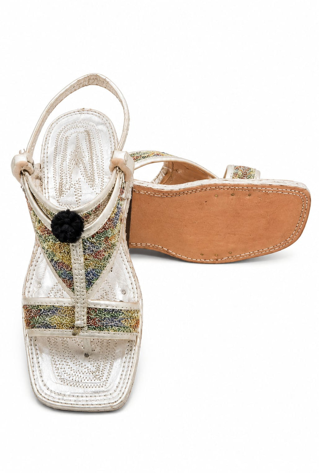 Fancy Kohati Multi Tilla Kheri – Handmade Traditional Leather Sandal