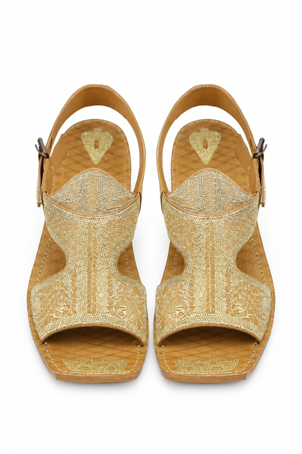 Fancy Peshawari Kohati Special Tilla Work Kheri –(Customized) Handmade Traditional Leather Sandal