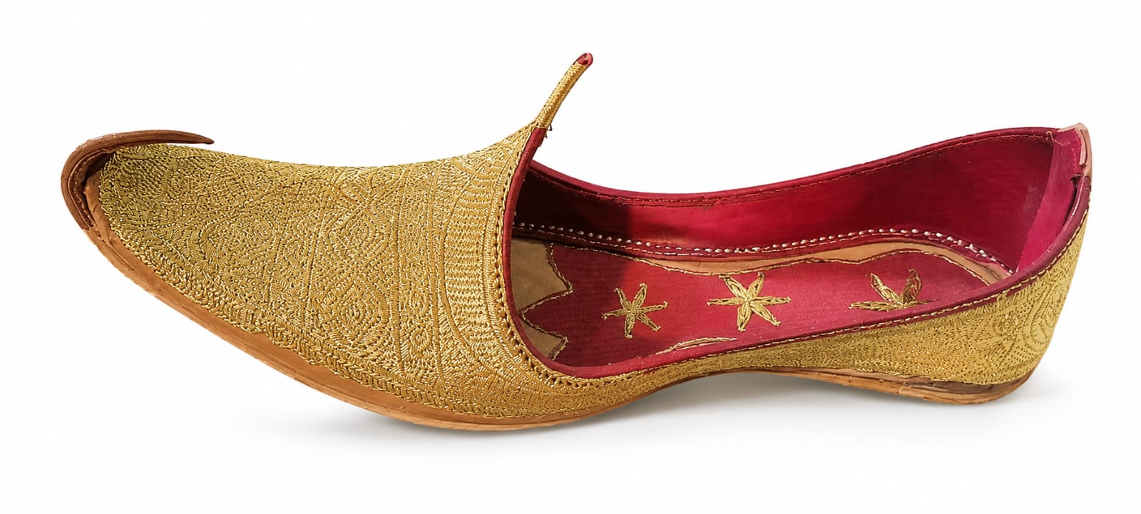 Khussa Tilla Taj Special  Fancy Leather (Customized)– Gold & Silver Embroidery ( Handmade)