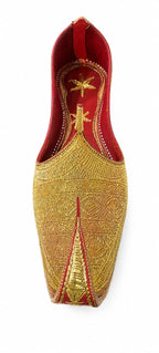Khussa Tilla Taj Special  Fancy Leather (Customized)– Gold & Silver Embroidery ( Handmade)