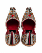 Khussa Tilla Taj Special  Fancy Leather (Customized)– Gold & Silver Embroidery ( Handmade)