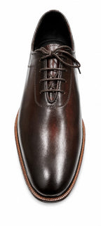 Handmade Dark Brown Wholecut Oxford Shoes – Premium Genuine Leather Formal Dress Shoes