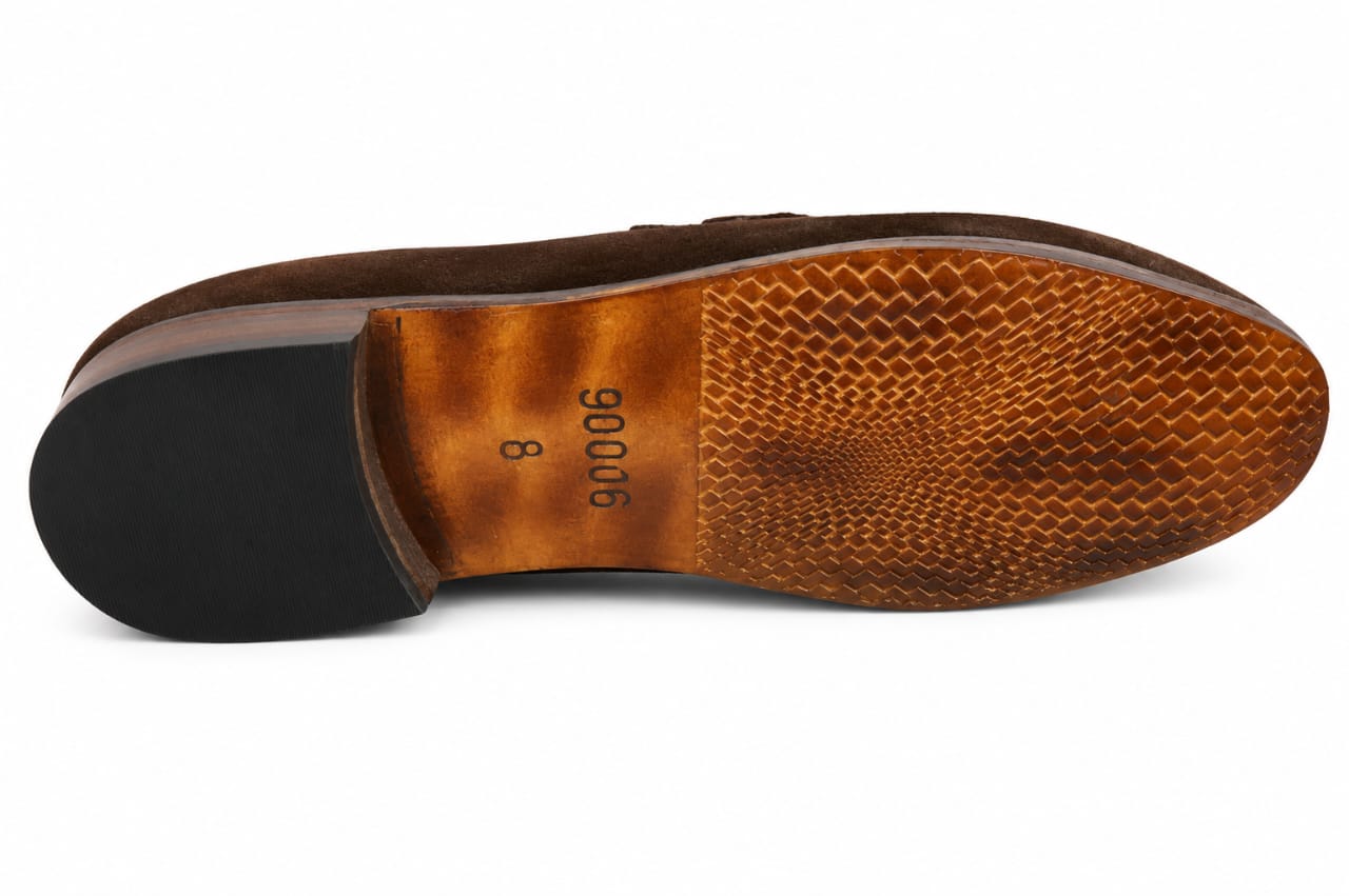 Luxury Bee Tassel Suede Loafers – Premium Handcrafted Slip-On Shoes for Men