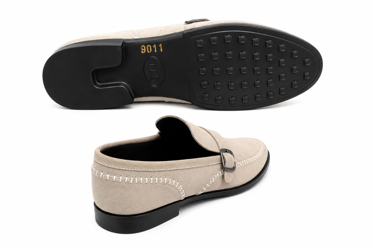 Premium Tan Suede Driving Loafers – Handcrafted Casual Slip-On Shoes for Men
