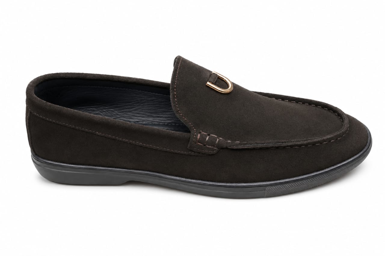 Premium Olive Suede Driving Loafers – Handcrafted Casual Slip-On Shoes for Men