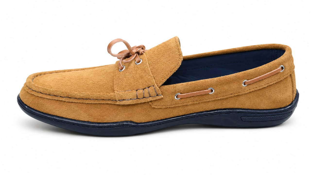 Premium Tan Suede Driving Loafers – Handcrafted Casual Slip-On Shoes for Men