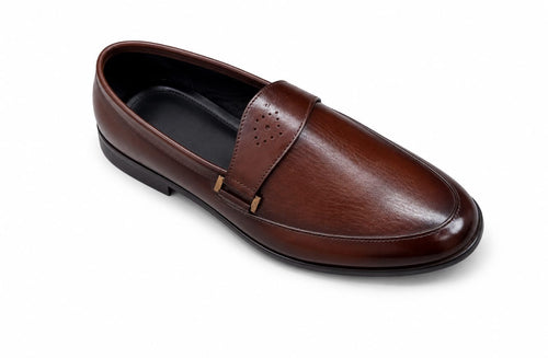 Handcrafted Brown Horsebit Leather Loafers – Premium Formal Slip-On Shoes for Men