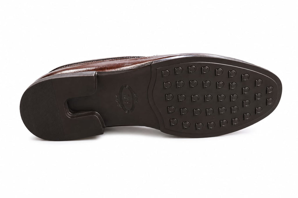 Handcrafted Brown Horsebit Leather Loafers – Premium Formal Slip-On Shoes for Men