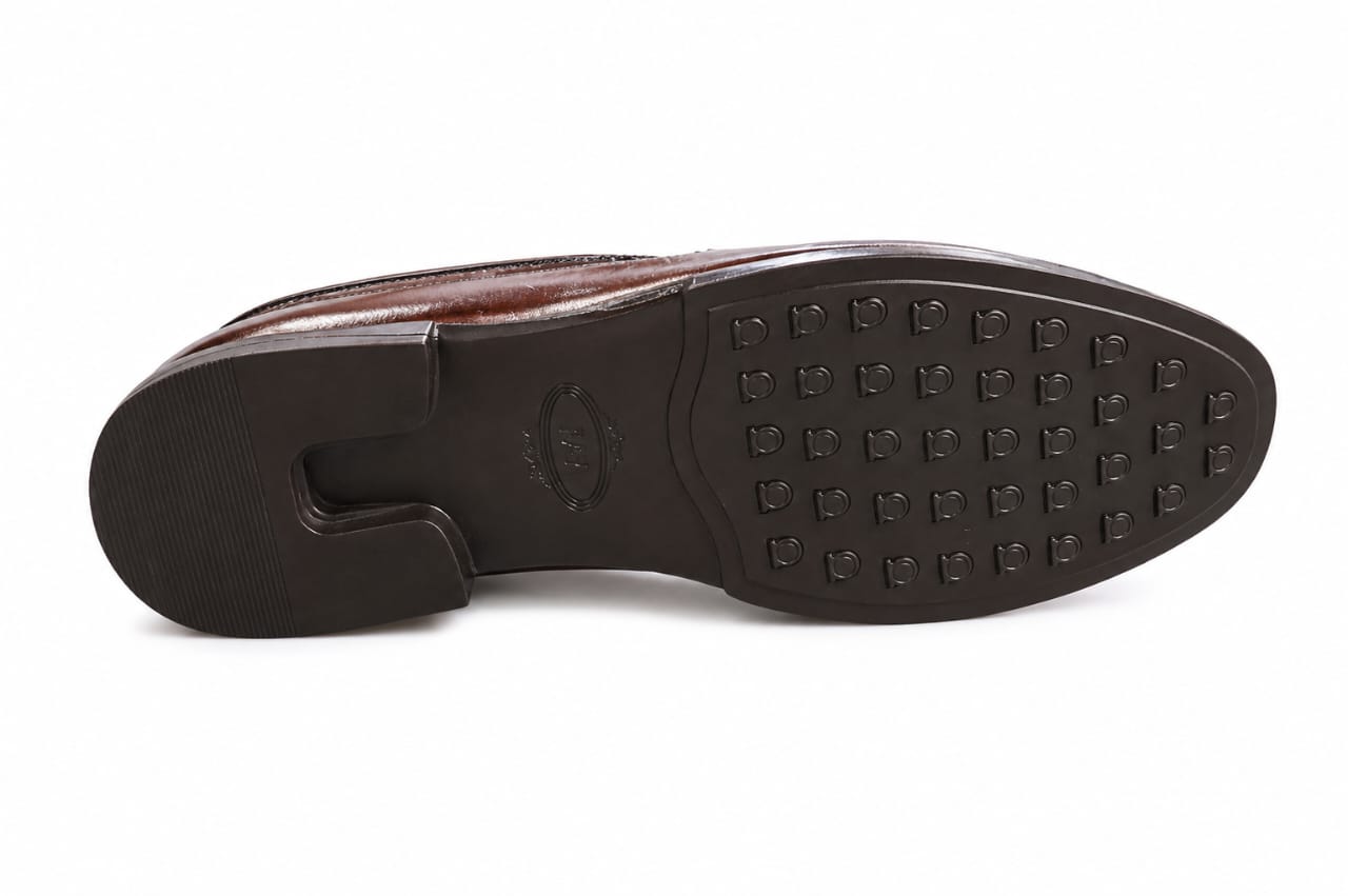 Handcrafted Brown Horsebit Leather Loafers – Premium Formal Slip-On Shoes for Men