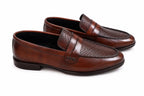 Handcrafted Brown Horsebit Leather Loafers – Premium Formal Slip-On Shoes for Men