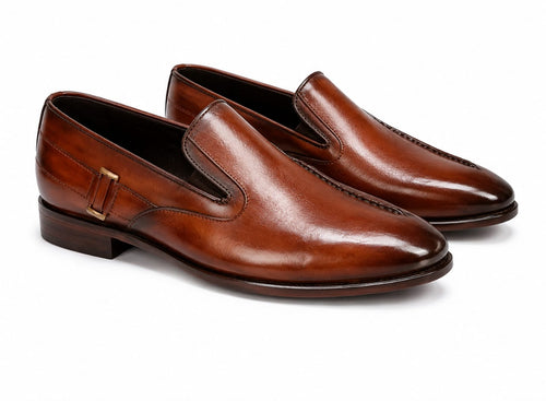 Classic Genuine Leather Loafers – Khussa Style Slip-On (Comfort Fit)